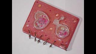 Epoxy Resin shaker Notebook / Journal / Diary cover