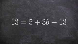 Solving an equation by combining like terms