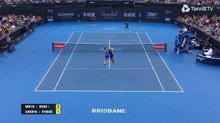 One of the points of the year 2025 on January 1 with Djokovic and Kyrgios in doubles (Brisbane)!