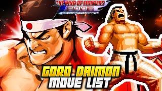 GORO DAIMON MOVE LIST - The King of Fighters 2002 Unlimited Match (KOF2002)