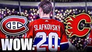 A GREAT JURAJ SLAFKOVSKY UPDATE: THE BEST GAME OF HIS CAREER (Montreal Canadiens VS Calgary Flames)