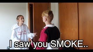 I SAW YOU SMOKE..  (Prank on my sister after giving her $10,000 to stop!)