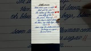 Wellerman Lyrics Calligraphy