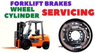 forklift maintenance || brake wheel cylinder servicing and maintenance || brake changing procedure