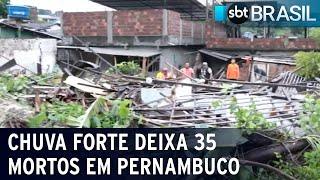 Fortes chuvas em Recife deixam pelo menos 30 pessoas mortas | SBT Brasil (28/05/22)