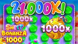 HE HIT A 21,000X WIN ON SWEET BONANZA ON THE LAST SPIN!