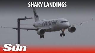 Shaky landings at UK Heathrow airport as Storm Isha unleashes 85mph winds