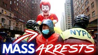 MASS ARRESTS! Protesters DISRUPT Macy's Thanksgiving Day Parade.