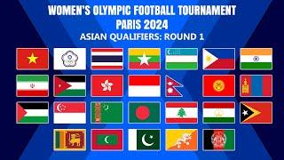 Women's Olympic Football Qualifying Tournament Paris 2024 Asian qualifiers: Round 1 Draw.