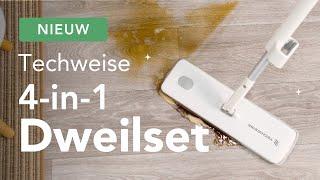De nieuwe Techweise complete dweilset met sprayfunctie en opvouwbare emmer