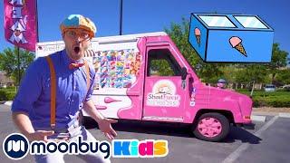 Blippi Dondurma Kamyon Keşfediyor - BLIPPI Türkçe | Çizgi Filmler | Moonbug Türkçe