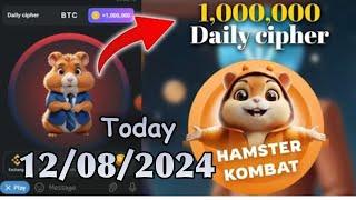 12/08/204 morse code Hamster Kombat | 1 million coin daily chiper | Hamster Kombat daily chiper.