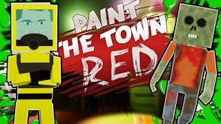 ZOMBIE OUTBREAK ESCAPE?! (Paint The Town Red Gameplay Roleplay) Zombie Apocalypse Survival!