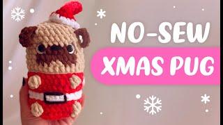  NO SEW crochet Xmas pug  | step by step US terms tutorial | Lala Crochet Boutique