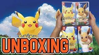 Pokemon Let's Go Pikachu & Let's Eevee with PokeBall Plus (Switch) Unboxing!!