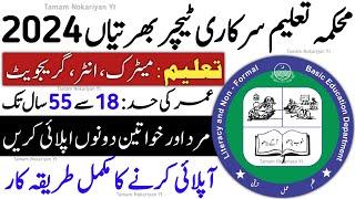 Literacy Non Formal Basic Education Department Jobs 2024 | Teacher Jobs 2024 | New Jobs in Pakistan