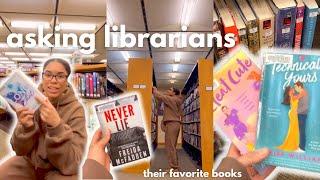 asking librarians their favorite book & reading it  | spoiler free reading vlog 