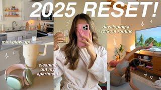 2025 RESET! ⭐️ cleaning out my apartment, mini glow up, working out, working on my goals! 