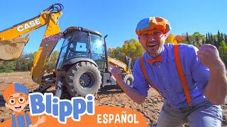 Aprendamos sobre retroexcavadoras | Aprende con Blippi | Videos Educativos para niños