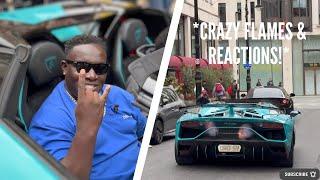 DMO DEEJAY *SHOOK CAMS* LONDON IN HIS DTX LAMBORGHINI AVENTADOR SVJ! *FLAMES & LOUD REVS!