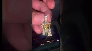 IF and CO MICRO JESUS PIECE VS+ 14k GOLD UP CLOSE UNDER FLASH! BENBALLER