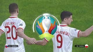 Polonia vs Eslovaquia EURO 2020 Lewandowski repoker UEFA Pro Evolution Soccer PES