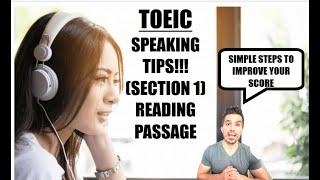 TOEIC SPEAKING TIPS: READING A PASSAGE  IMPROVE YOUR SCORE!  #TOEIC #TOEICSPEAKING #TOEICTIPS #ESL