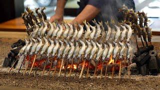 How are Japanese live sweetfish "Ayu" dishes made? Japanese Local Food.Countryside restaurant.