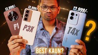 vivo T4x 5G vs Realme P3x vs Realme P1 - Best Phone Under 15000?