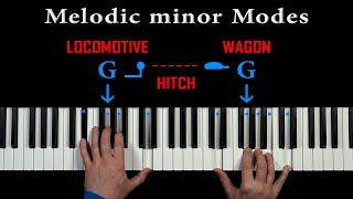 PRACTICAL SHORTCUT to play all the MELODIC MINOR MODES