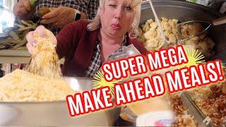  MEGA MAKE AHEAD MEALS to FEED LARGE FAMILIES and BIG CROWDS!! | Meal Prep, Freezer Meals, Lots! 