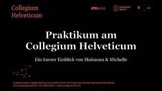 Praktikum 2018–2019 am Collegium Helveticum – Ein Erfahrungsbericht von Maimuna & Michelle