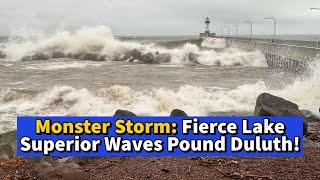 ️Monster Storm: Fierce Lake Superior Waves Pound Duluth!