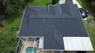 Breathtaking GAF Timberline HD Charcoal Shingles | Drone Footage by Shea Roofing LLC in North Port