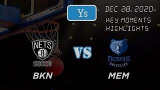 Memphis Grizzlies vs Brooklyn Nets Highlights | Key Moments of the game | NBA Season - YebScore