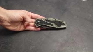 Kershaw Olive Drab Blur Black Blade 1670OLBLK - video demo