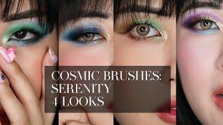  Cosmic Brushes: Serenity Eyeshadow Palette  4 looks || monolid makeup tutorial