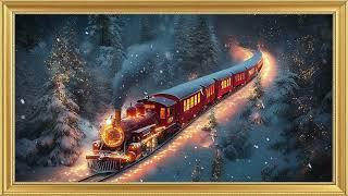 Polar Express  Frame TV art  Interior Christmas painting for visual relaxation