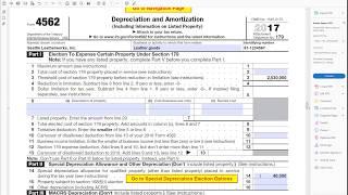 How to fill out a self-calculating Form 1120, Corporation Tax Return with depreciation schedule