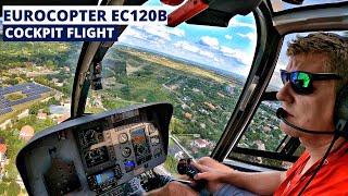 Eurocopter EC120 ONBOARD FLIGHT | Cockpit Takeoff, Lowpass, Landing | Budaörs Airshow [4K]