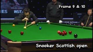 Snooker Scottish open Ronnie O’Sullivan vs Li hang ( frame 9 & 10).