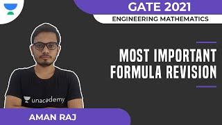 Let's Revise the Most Important Formulas for GATE 2021 | Engineering Math | Aman Raj