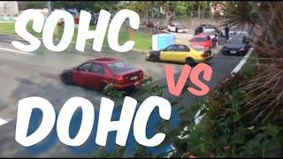 DRAG RACE SOHC VS DOHC AT CLARK SPEEDWAY