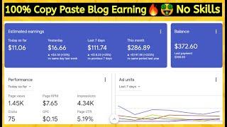 100% Copy Paste Blogging Niche Earning  