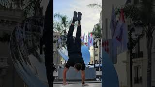 Some Planche and One Arm Handstand in front Casino Monte Carlo, Monaco  #shorts #calisthenics