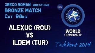 Bronze Match - Greco Roman Wrestling 98 kg - A. ALEXUC (ROU) vs C. ILDEM (TUR) - Tashkent 2014