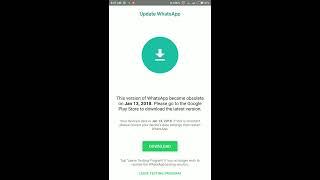 FIXED  {SOLVED} - this version of whatsapp became obsolete ERROR android 2020