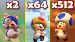 What if Toad gets FASTER Every Level in Super Mario 3D World?