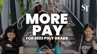 Which polytechnic course graduates earned the most in 2023?