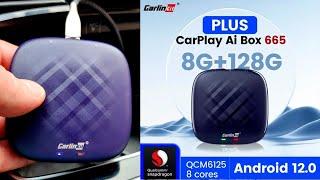 Wireless CarlinKit CarPlay Ai Box Android 13 Plus 665 4G LTE 8GB/128GB Car Play Dongle You Car